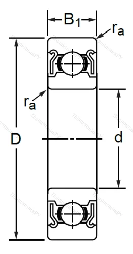 Дюймовый шариковый подшипник RLS 8 ZZ (LJ 1-2Z) в Омске