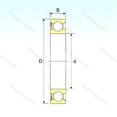 Подшипник шариковый радиальный 6316-RS от производителя  ISB