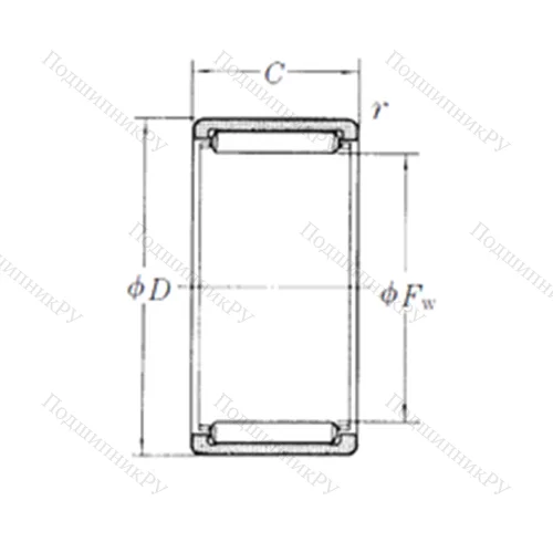 Подшипник игольчатый радиальный RLM 11013030-1 от производителя  NSK