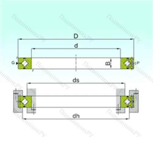 Подшипник роликовый опорно-поворотный CRBH 12025 A от производителя  ISB