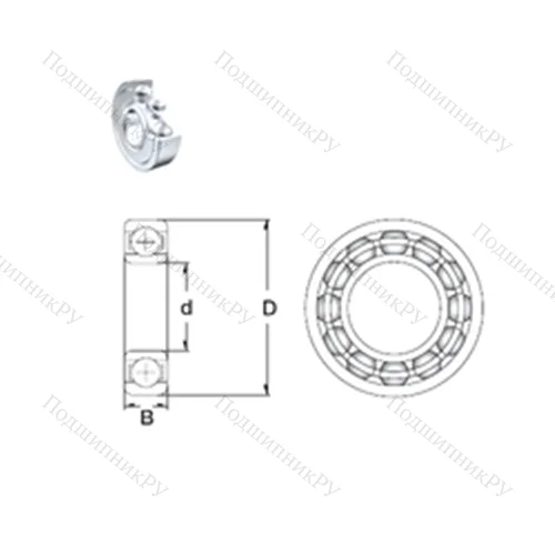 Подшипник шариковый радиальный 61701-2Z от производителя  ZEN