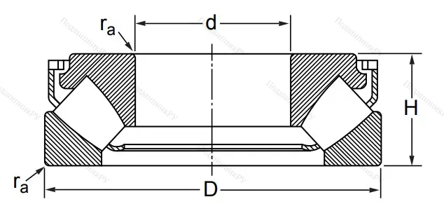 Упорный роликовый подшипник 29420 M (9039420 Л ГОСТ)