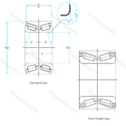 Подшипник роликовый радиально-упорный 45KWD 03