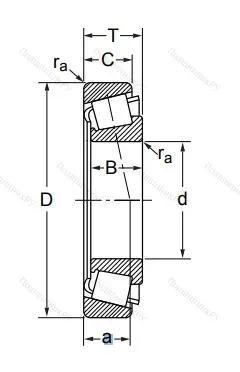 Конический роликовый подшипник 7519 (32219) в Омске