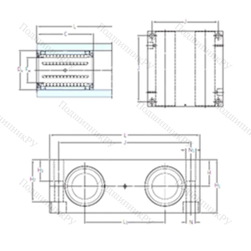 Подшипник шариковый линейный LQCD 25-2LS от производителя  SKF