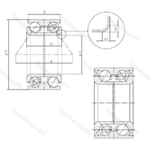 Подшипник шариковый радиально-упорный DE 07A 02LLCS 46/L 109 от производителя  NTN