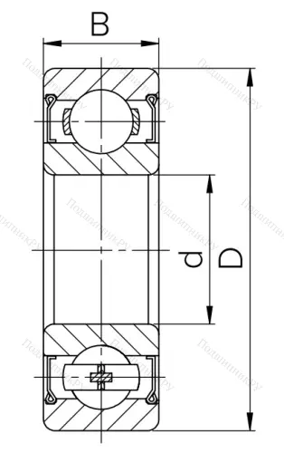 Шариковый однорядный подшипник 80124 (6024 ZZ) в Омске
