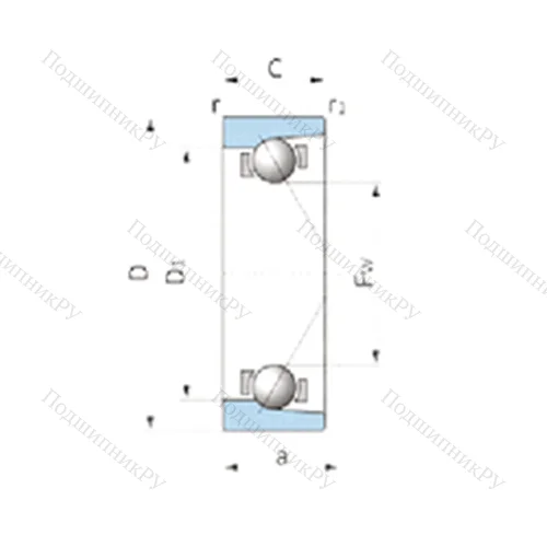 Подшипник шариковый радиально-упорный ASA 2943 от производителя  IJK
