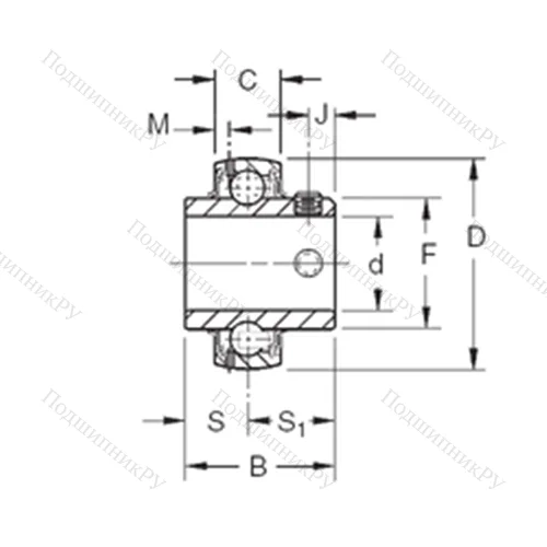 Подшипник шариковый радиальный GY 1201KRRB от производителя  TIMKEN