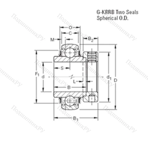 Подшипник шариковый радиальный GE 60KRRB