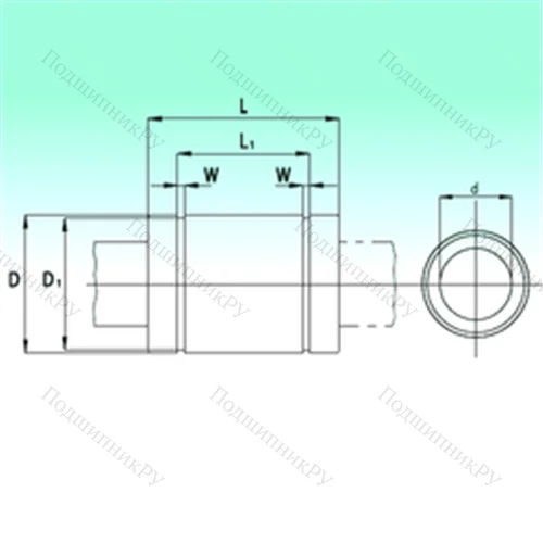 Подшипник шариковый линейный KB 0825-PP от производителя  NBS