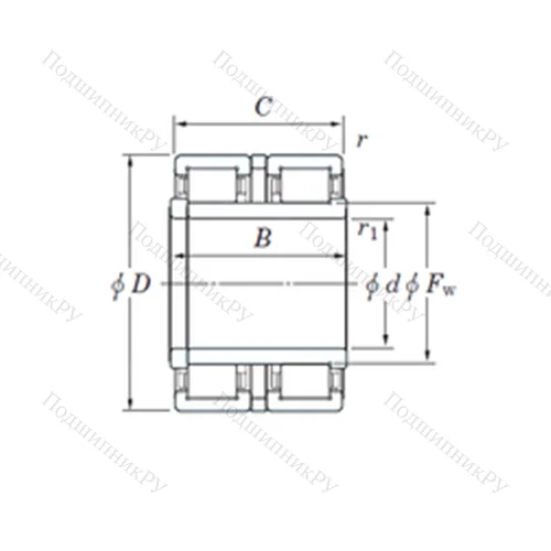 Подшипник роликовый радиальный 2CR 110