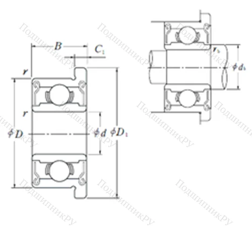 Подшипник шариковый радиальный F 606ZZ от производителя  NSK
