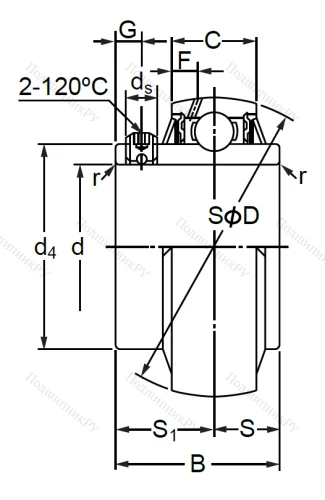 Корпусный подшипник  UCX 14 в Омске