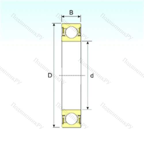 Подшипник шариковый радиальный 6006-2RZ от производителя  ISB Подшипник шариковый радиальный 6006-2RZ от производителя  ISB