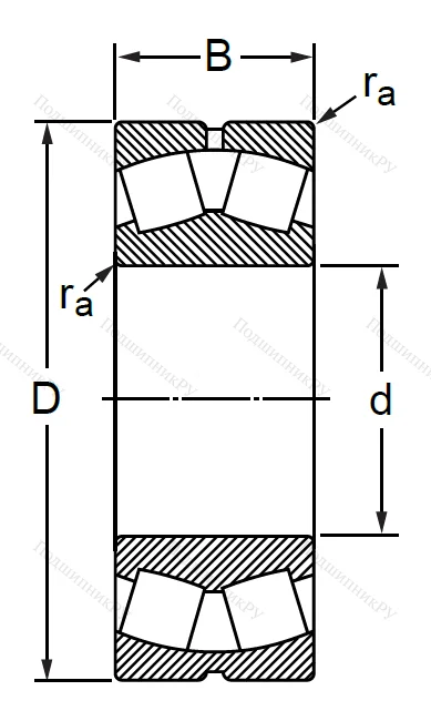 Сферический роликовый подшипник 30-3003134 АМН (23034 MBW 33C 3)