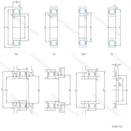 Подшипник роликовый радиальный NJ 407 от производителя  SKF