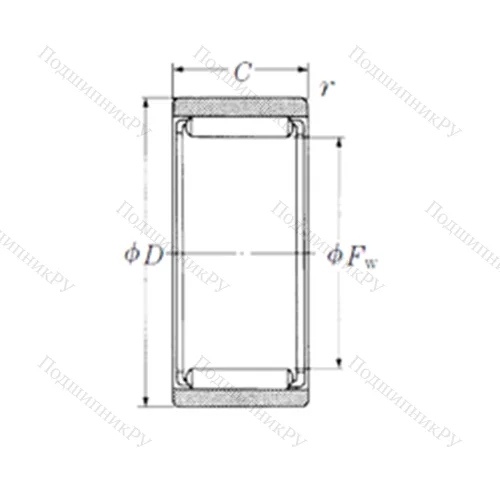 Подшипник игольчатый радиальный RNAF 354513 от производителя  NSK