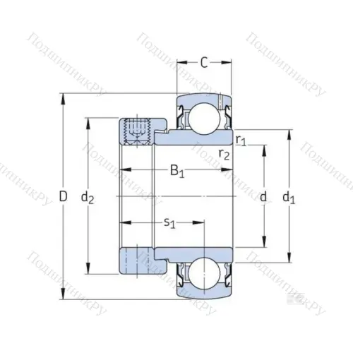 Корпусный подшипник YET 205-100 в Омске