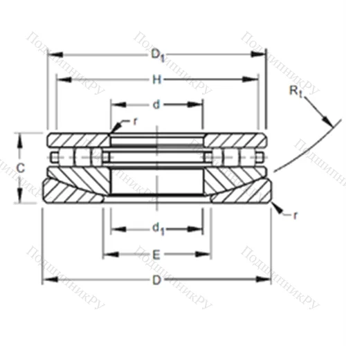 Подшипник роликовый упорный 35TPS 113 от производителя  TIMKEN