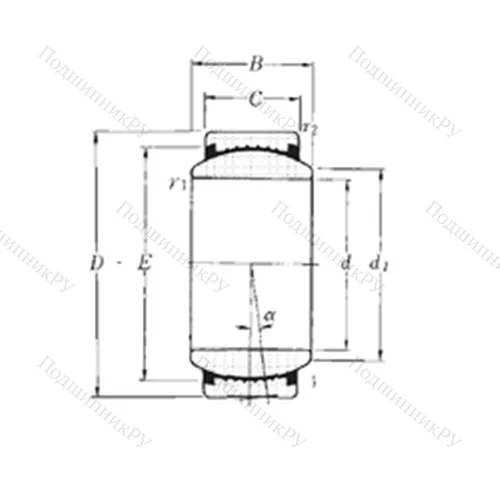 Подшипник скольжения сферический SAR 1-35SS