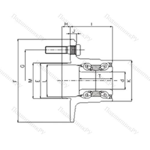 Подшипник шариковый радиально-упорный IJ 122001 от производителя  ILJIN