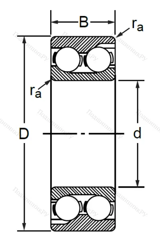 Радиально-упорный шариковый подшипник 3056208 (3208 ATN) в Омске