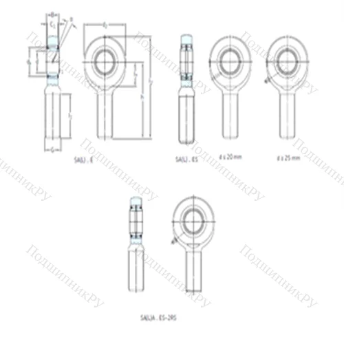 Подшипник скольжения сферический SA 70ES-2RS от производителя  SKF Подшипник скольжения сферический SA 70ES-2RS от производителя  SKF