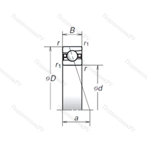 Подшипник шариковый радиально-упорный 140BER 19H