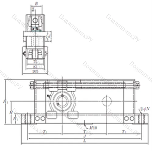 Подшипниковый узел шариковый радиальный UCTU 212-600 от производителя  KOYO