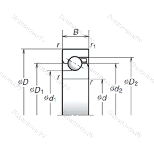 Подшипник шариковый упорно-радиальный 40TAC 90B
