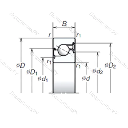 Подшипник шариковый упорно-радиальный 40TAC 90BDDG от производителя  NSK Подшипник шариковый упорно-радиальный 40TAC 90BDDG от производителя  NSK