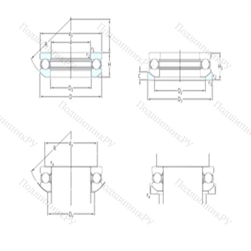 Подшипник шариковый упорный 53412M+U 412 от производителя  SKF