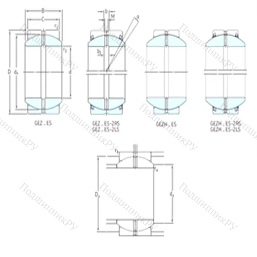 Подшипник скольжения сферический GEZ 412ES от производителя  SKF