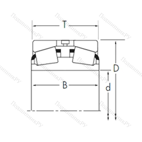 Подшипник роликовый радиально-упорный M 282249D/M 282210+M 282210EA