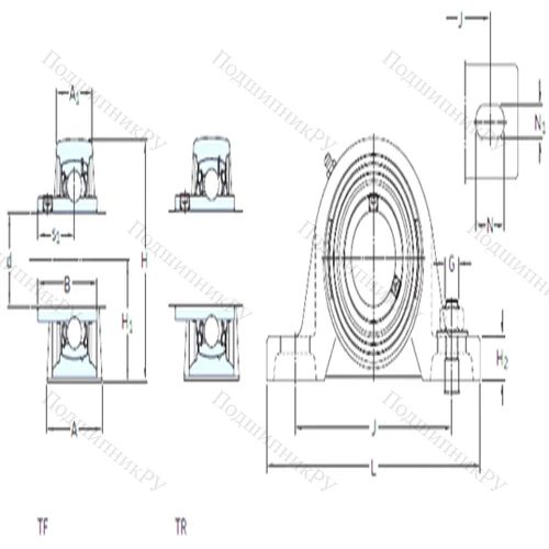 Подшипниковый узел шариковый радиальный SY 50 WF от производителя  SKF