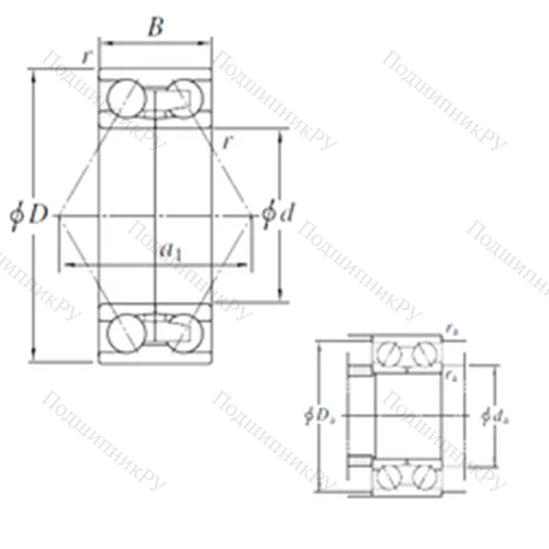 Подшипник шариковый радиально-упорный 305275-1