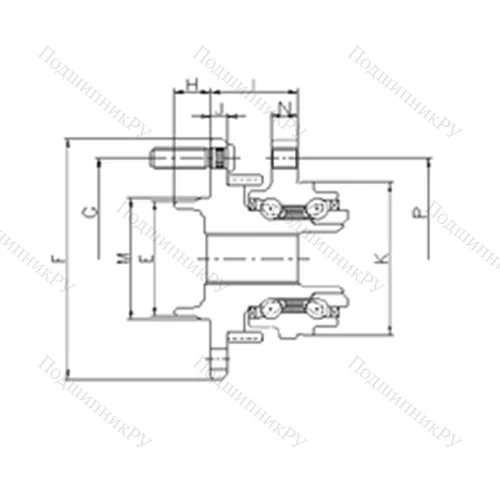 Подшипник шариковый радиально-упорный IJ 143005 от производителя  ILJIN