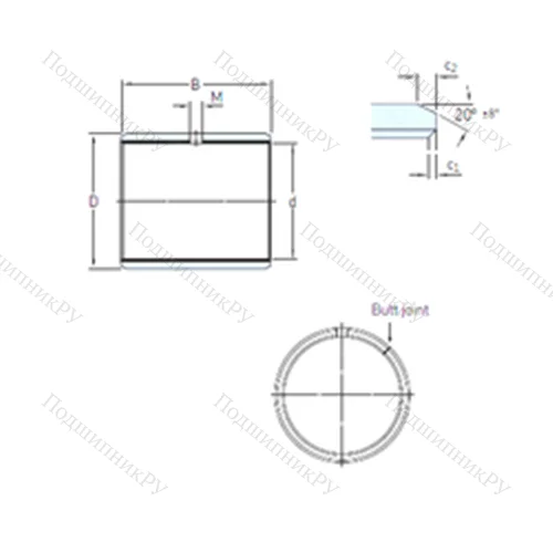 Подшипник скольжения PCZ 2424 E от производителя  SKF