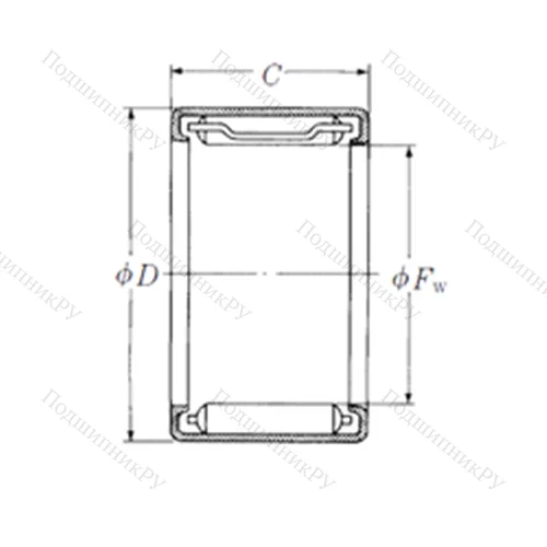 Подшипник игольчатый радиальный FJ-88-2