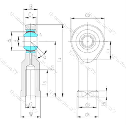 Подшипник скольжения сферический SIK 12C от производителя  LS