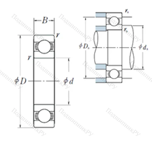 Подшипник шариковый радиальный B 940-1