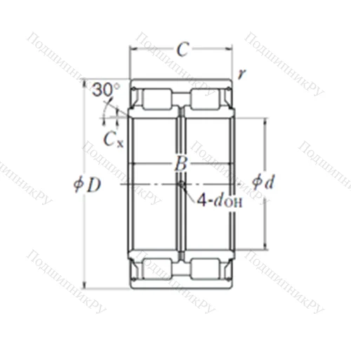 Подшипник роликовый радиальный RS-5024 от производителя  NSK Подшипник роликовый радиальный RS-5024 от производителя  NSK