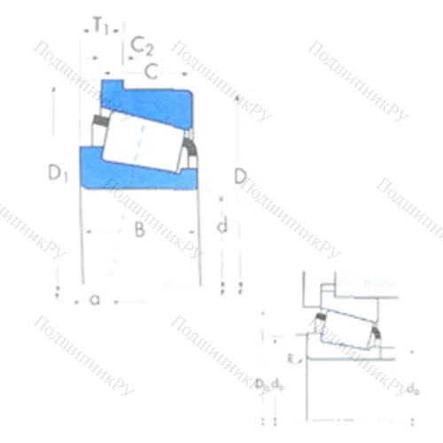 Подшипник роликовый радиально-упорный L 433749/L 433710B от производителя  TIMKEN