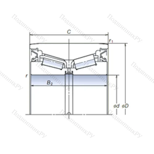 Подшипник роликовый радиально-упорный AR 110-28