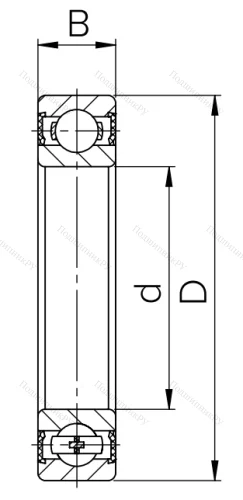 Шариковый однорядный подшипник 180313 (6313 2RS) в Омске