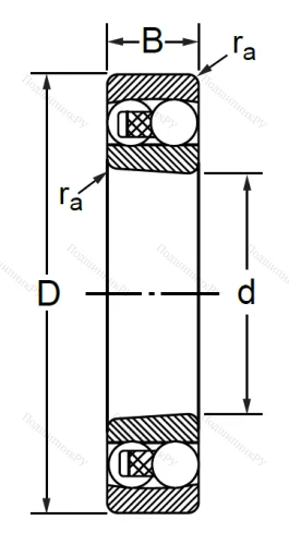 Двухрядный шариковый подшипник 1306 K в Омске