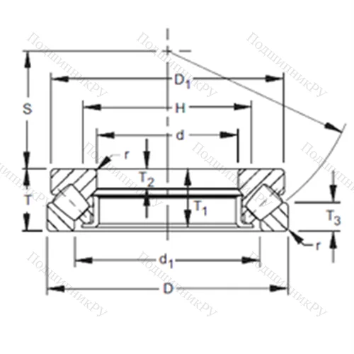Подшипник роликовый упорно-радиальный 29372 от производителя  TIMKEN