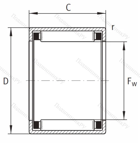Игольчатый подшипник HK 1312 B от производителя  INA Игольчатый подшипник HK 1312 B от производителя  INA