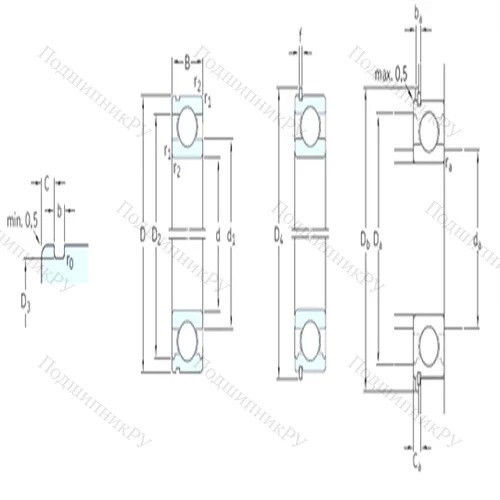 Подшипник шариковый радиальный 6022N
